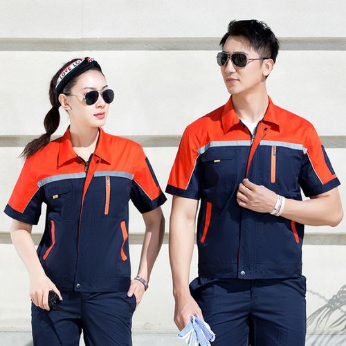 夏天汽车驾校工作服制服物业公司停车场管理服装工厂车间员工制服